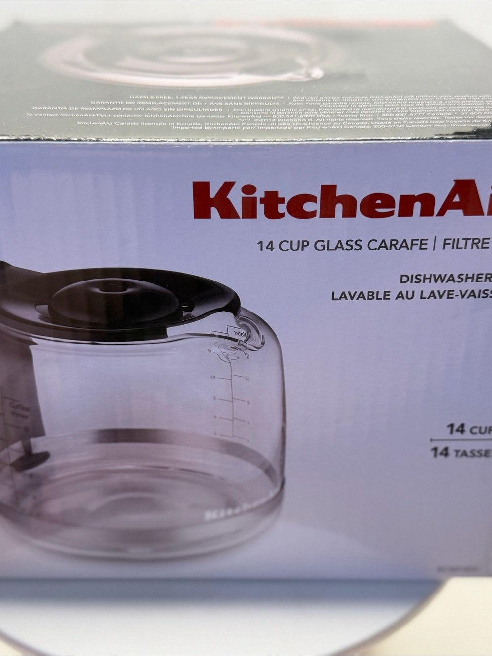 KitchenAid Glass Coffee Carafe with Black Lid